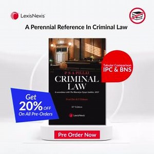 New Insights Await! LexisNexis is delighted to inform you that the much awaited and updated new titles for the month- are available to pre-order now. Advance your legal library with - Universal’s LL.M. Entrance Examination: Solved Papers, James J Nedumpara, Sunanda Tewari and Pushkar Reddy’s Bespoke Treaties or Standard Models?, Neharikka Viij’s International Trade Law, Dr Avtar Singh & Prof (Dr) Harpreet Kaur’s Introduction to the Law of Torts and Consumer Protection and P S A Pillai’s Criminal
