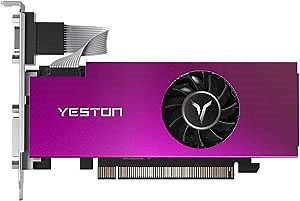 YESTON AMD Radeon RX550 4G D5 LP Gaming Graphics Card Radeon Chill 4GB Memory GDDR5 128Bit 6000MHz VGA + HD + DVI-D GPU,Half Height, Single Slot Graphics Card with Small Blank