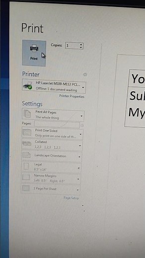 How to Print a Document in Microsoft Word | Print Page Setup in MS Word