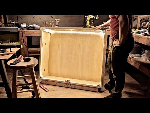 DIY: Wood Display Cabinet + Glass Doors + LED Lights