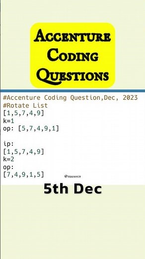 Accenture Today coding questions 😲😲| 4 Dec