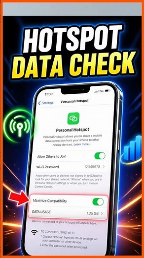iPhone Hotspot Data Usage: How to Track It Easily - No Apps Needed! #AppleTips