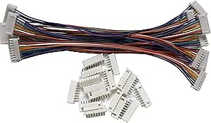 8 PCS 8 PIN JST XH Female Connector on Both Side - 200mm 1007 26 AWG & 16 PCS 8 PIN JST XH Male Connector