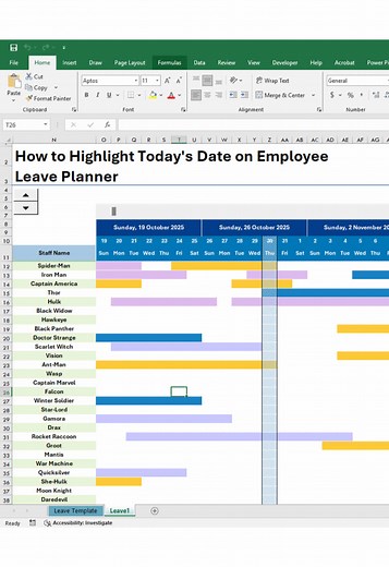 Highlight Today's Date in Excel with Conditional Formatting