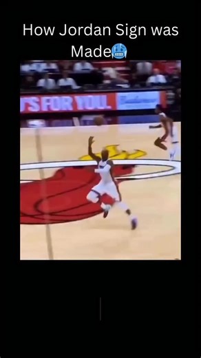 ENTERTAINER on Instagram: "F🤯 The Birth of the Jordan Logo! This iconic video playfully suggests the origin of the legendary "Jumpman" logo, one of the most recognizable symbols in sports history! The clip starts with a shot of a basketball player, Heat player Bam Adebayo, driving hard to the basket. The player rises up for a thunderous dunk, extending his body and the ball high above the rim. This moment, captured in mid-air with his legs spread and arm outstretched, is then immediately juxtap