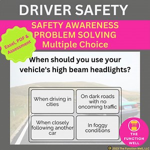 Driver Safety Questions - Driving Safety Awareness Activity - Cognitive Therapy