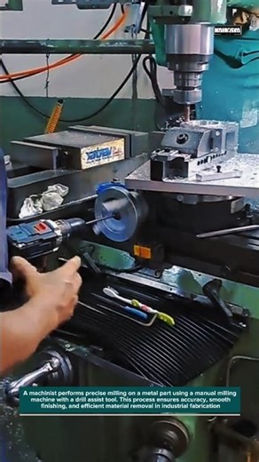 Manual Milling Precision Work with Drill Assist | Satisfying Metal Machining