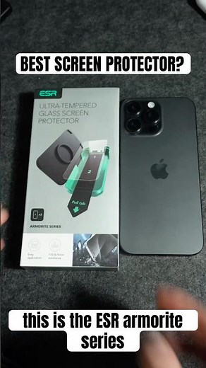 If you hate installing screen protectors, THIS ESR screen protector for iPhone 16 is for you! #esr
