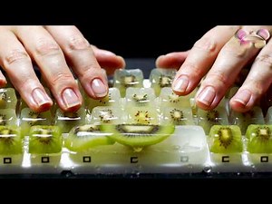 Unique Keyboard ASMR❄️🥒 | Soft crackling of frozen fruit🎧 Ep. 21