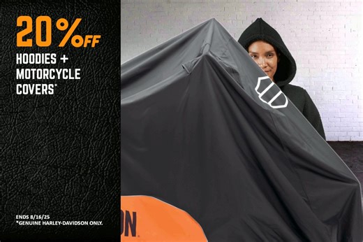 20% off hoodies and motorcycle covers!* | Fort Worth Harley-Davidson