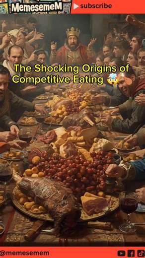 The Shocking Origins of Competitive Eating #youtubeshorts #weirdhistory #historyshorts