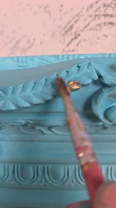 This part of the process is so satisfying! #painting #gold #goldgilding #gilding #diy #diypaint #frenchstyle #Vintage #vintagehome | Decoris Home Vintage