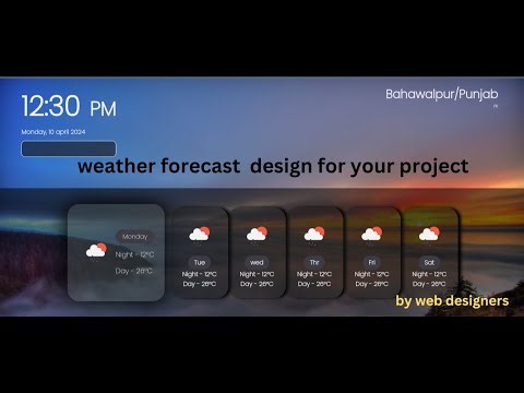 weather forecast with html and css | weather report project for your website