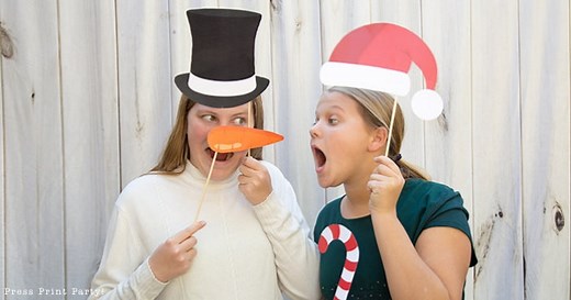 37 Christmas Photobooth Props You Can Print Now - Press Print Party!