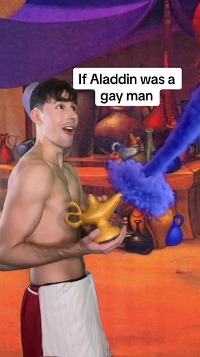 If Aladdin was a gay man. #gay #lgbt #lgbtq #aladdin #fyp