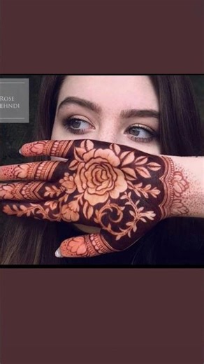 Best easy mehndi design in rose🌸🌼🌹