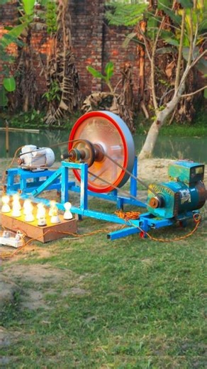 How to Make 5 kw Free Energy Flywheel Generator with Alternator 1.5 Hp Electric Motor