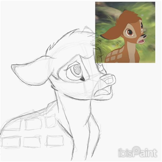 I drew a Bambi 🦌❤️ #disney #drawing #art #speedpaint #idispaint #Bambi #deer