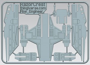 Razor Crest The Mandalorian Kit Card #3DThursday #3DPrinting