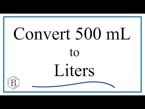 Convert 500mL to L (500 milliliters to Liters)