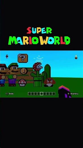 I've built super Mario world on minecraft #mario #minecraft