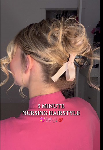 5-Minute Nursing Hairstyle Tutorial with Claw Clips