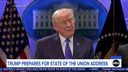 TRUMP PREPARES FOR STATE OF THE UNION ADDRESS: With control of Congress on the line in November’s midterm elections, President Trump is expected to make an early case to voters. ABC's Nicole D'Antonio has a preview of tonight's address. | World News Now