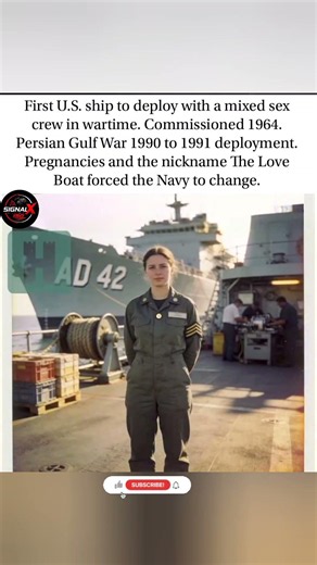 First co-ed warship (1964). "Love Boat" → policy change. ⚓️#USNavy #LoveBoat