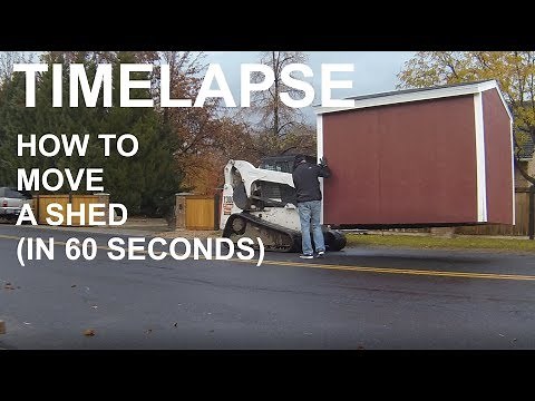 Moving A Backyard Storage Shed In 60 Seconds - Or Less!