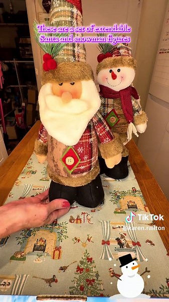 Extendable Santa Snowman & Reindeer Figures – Multicolour Festive Display Decor Bring festive cheer to your home with these adorable extendable Santa, Snowman & Reindeer figurines. Perfect for windowsills, shelves or under the Christmas tree, each figure stands tall with adjustable legs and plush textured details. Crafted from durable materials for reuse year after year, they add warmth, charm and a cosy seasonal glow to any setting. #tiktokmademebuyit #blackfriday #christmasdecor #festivedispla