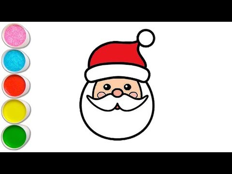How to Draw Santa Claus Face for Kids Easy Christmas Drawing Tutorial” Santa Claus drawing for kids