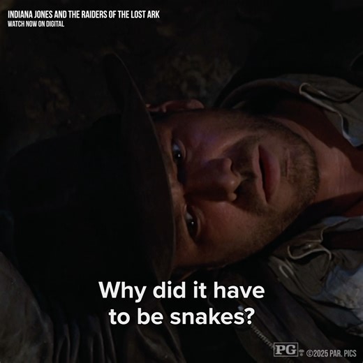606K views · 8.1K reactions | Why does it have to be snakes? It's okay Indy, it only happens once every 12 years  #YearOfTheSnake #LunarNewYear #IndianaJones Celebrate the #YearOfTheSnake and watch #RaidersoftheLostArk on Digital: paramnt.us/RaidersOfTheLostArk | Indiana Jones | Facebook