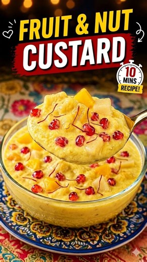 Fruit & Nut Custard 😍 So Rich & Creamy