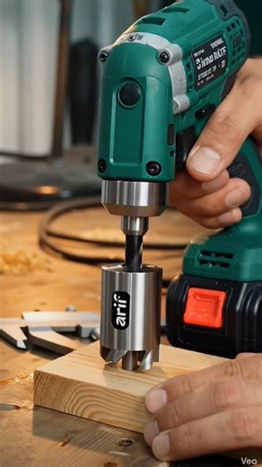Miniature Cardless Wood Plug Cutter Drill Tool #minitools #woodworking #diy #satisfying #shorts