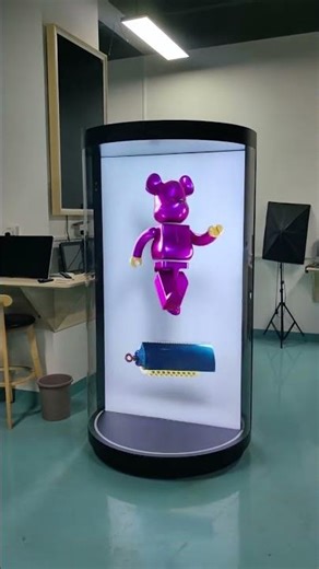 round Virtual digital human holography lcd display player