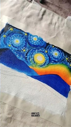Starry night ✨ tote bag 🛍️ #totebag #shorts #viral #art