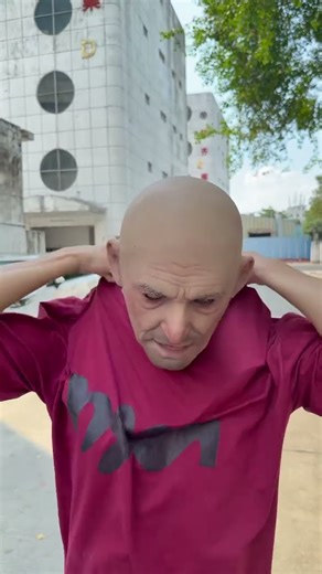 Silicone simulation human face mask effect display #siliconemask #realistic #cosplay #makeup #fyp