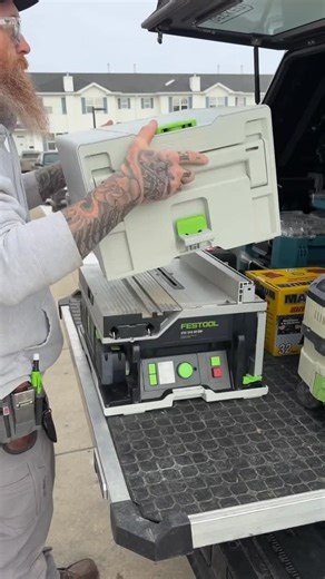 Murray Kruger on Instagram: "This @deckedusa CargoGlide with the @smartcap_official has been such a great combo • I find myself using the CargoGlide as a work bench a lot. It’s a bit higher than the tailgate. • It worked perfect in this complex parking lot , I wanted to make my cuts with this Festool table saw outside but didn’t want to setup on the sidewalk. . . . #tools #construction #festool #decked #smartcap"