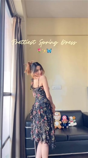 The prettiest spring dress✨🦋🌸#spring #springdress #springoutfitideas #springdresses #floral