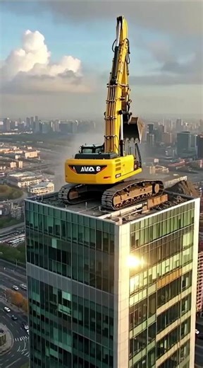 JCB Excavator Demolishes High-Rise Building | Building Demolition Power Machine