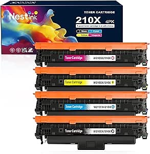210X High Yield Toner Cartridge Replacement for HP 210X 210A 210 to Compatible with HP Color LaserJet Pro 4201dn, 4201dw, MFP 4301fdw,MFP 4301fdn, MFP 4301fdn, MFP 4301fdw (4PACK BK/Y/C/M)