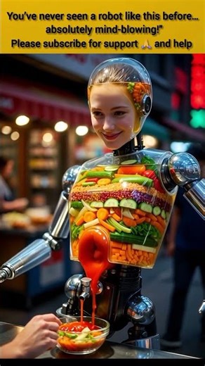 Next-Level Robot That Actually Serves Food #ai #teslabot #viral #robot #goviral #trending #kpop #bts
