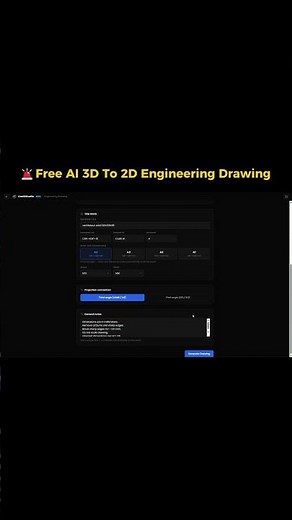 How to turn a 3D STEP file into a 2D engineering drawing instantly. 👇 #ai #cad #caddesign