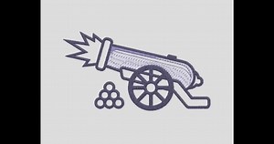 Cannon Embroidery File, Exploding Cannon Embroidery Design, Nine Sizes Machine Embroidery File ,instant Download, War Embroidery File - Etsy