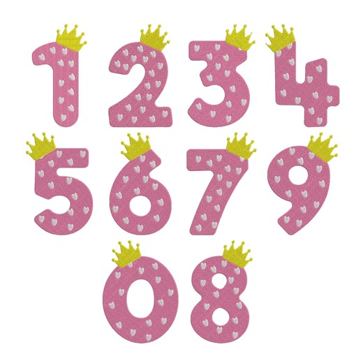 Princess Numbers Embroidery Design Bundle, Crown Number Birthday Machine Embroidery File, Instant Download, 9 Size - Etsy
