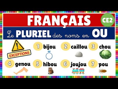 The plural of nouns in OU #eme #french #grammar