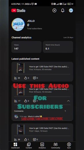 How to get 1,000 Subs FAST (Use this audio) 🚀 #youtubegrowth #viral #shorts #creator #shortsvideo