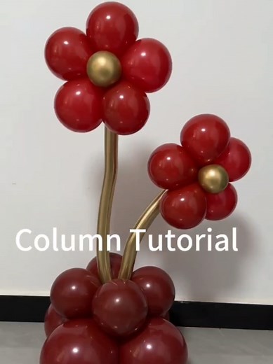 Balloon Five-Petal Flower Column Tutorial — 气球五瓣花立柱教程