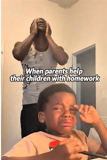 When parents help their children with homework, the whole family's nightmare begins.😂🤯 #HomeworkStruggle #ParentingFail #MathHelp #HomeworkHumor #ParentLife
