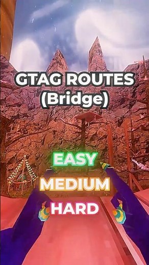 Easy, Medium, Hard Routes to Bridge in Gorilla Tag #shorts#gorillatag#gtag#vr#vrgaming#gorillatagvr